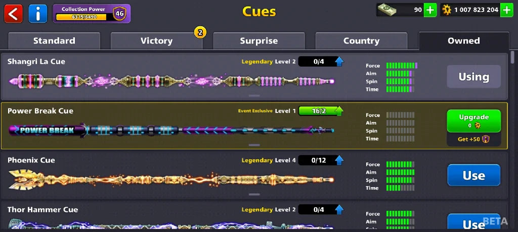 1 Billion Coins & 14 Legendary Cues | 8 Ball Pool Account