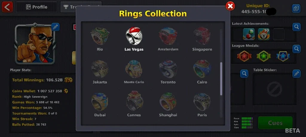 1 Billion Coins & 3300 Cash | 8 Ball Pool Account