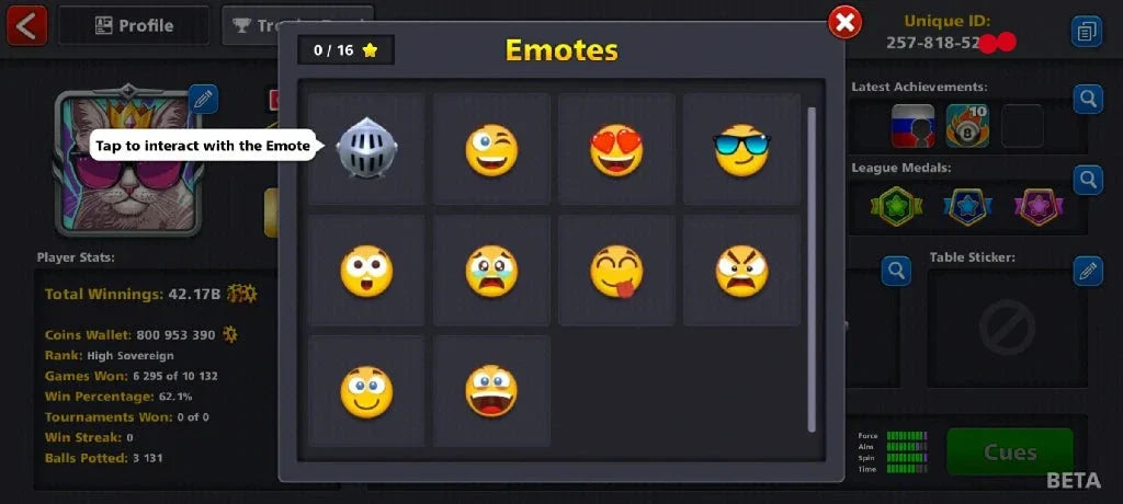 800 Million Coins & 5 Legendary Cues | 8 Ball Pool Account