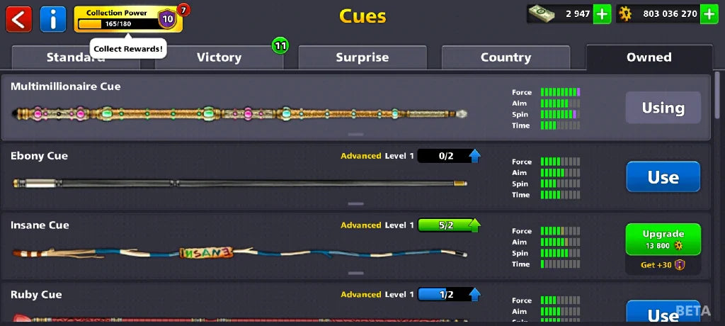 800 Million Coins & 2900 Cash | 8 Ball Pool Account