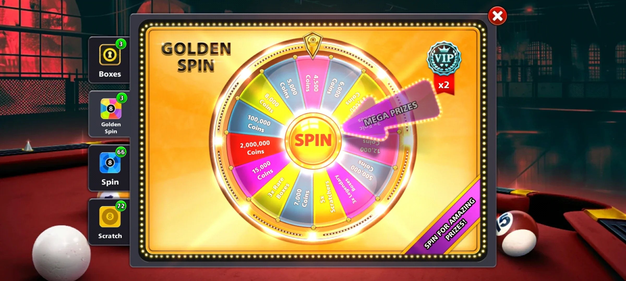 800 Million Coins & 11 Legendary Cues | Diamond VIP 8 Ball Pool Account