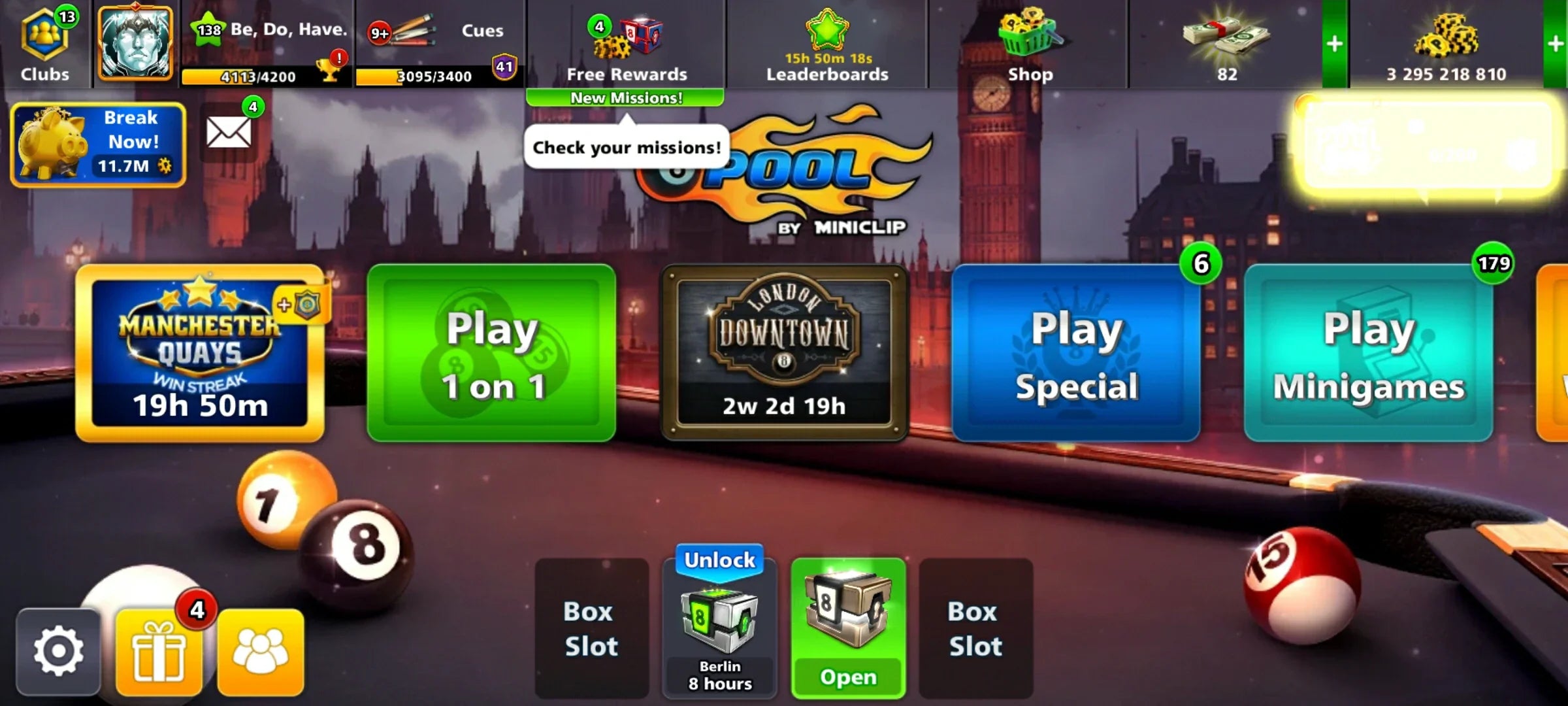 3.3 Billion Coins & 15 Legendary | Diamond 8 Ball Pool Account