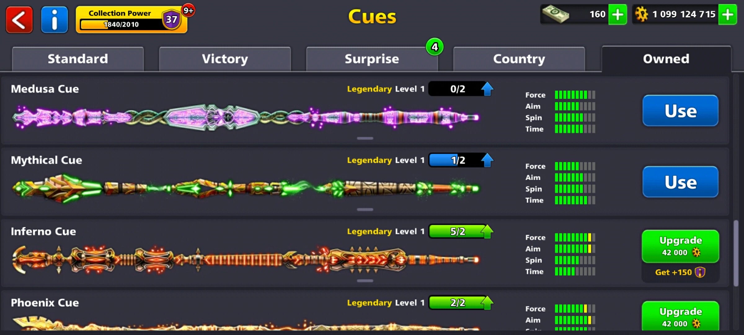 1 Billion Coins & 12 Legendary Cues | 8 Ball Pool Account