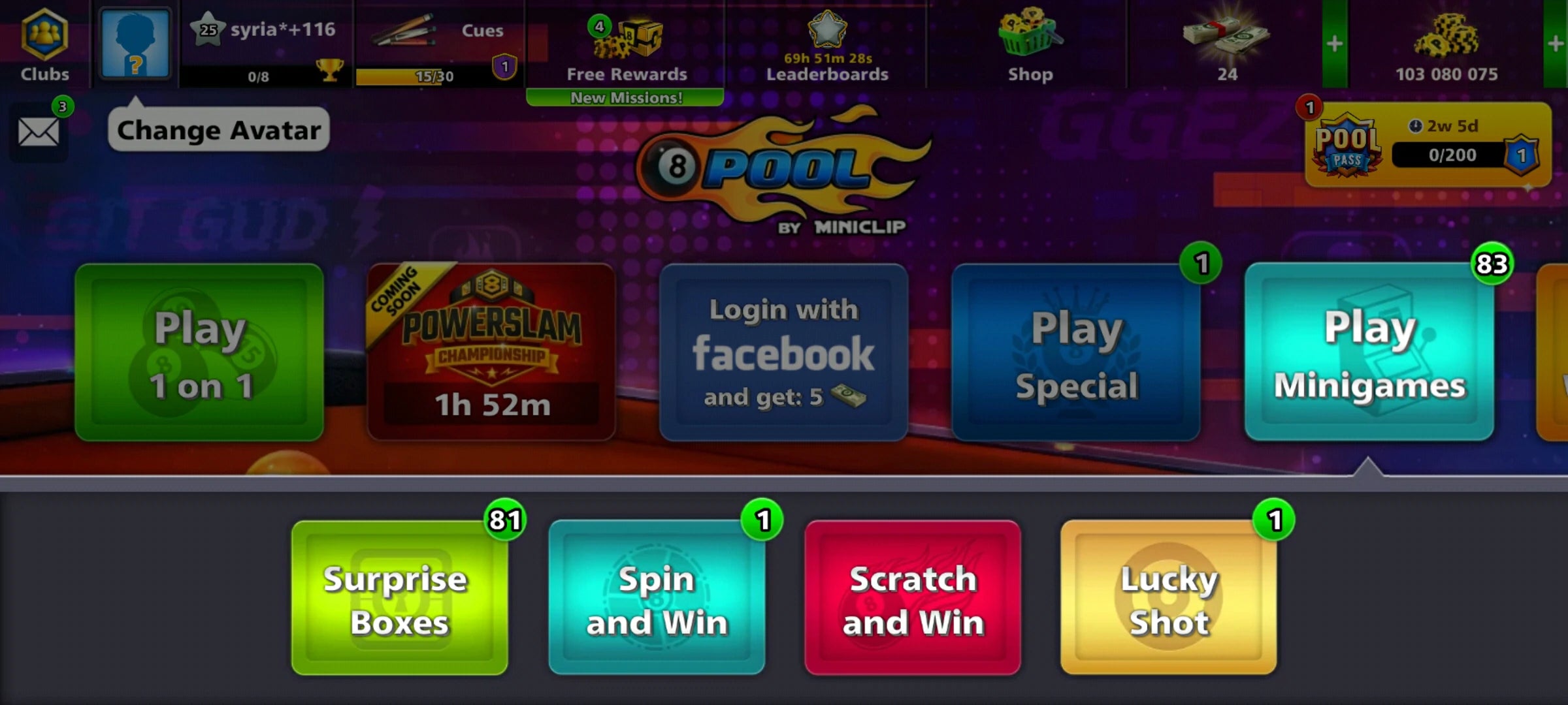 100 Million Coins & 80 Legendary Box | 8 Ball Pool Account