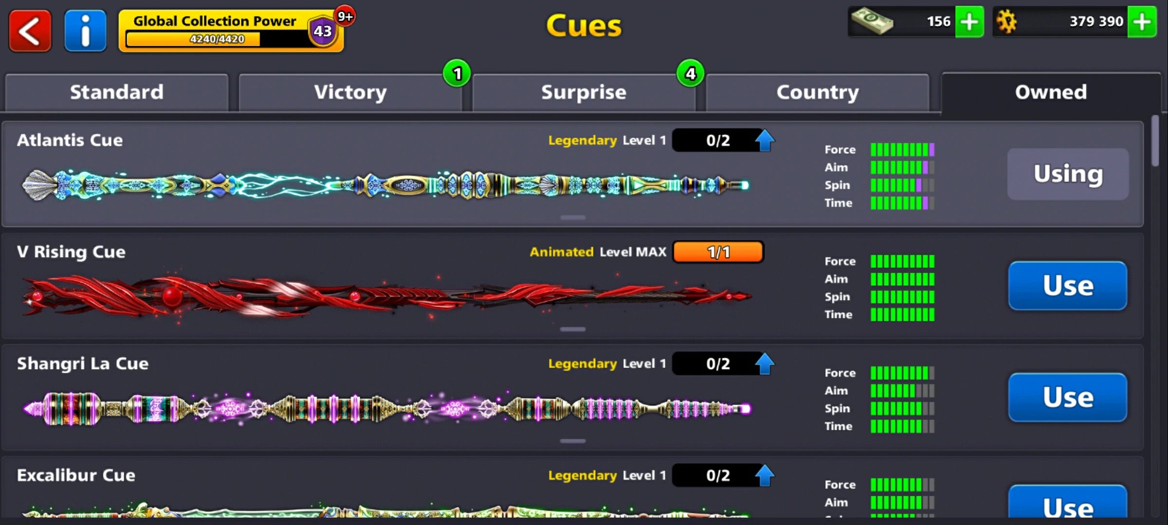 0-3 Billion Coins 3 Animated 1 Max Cues + 80 Opened Leg. Box and + 50 Champion Box | 8 Ball Pool Account