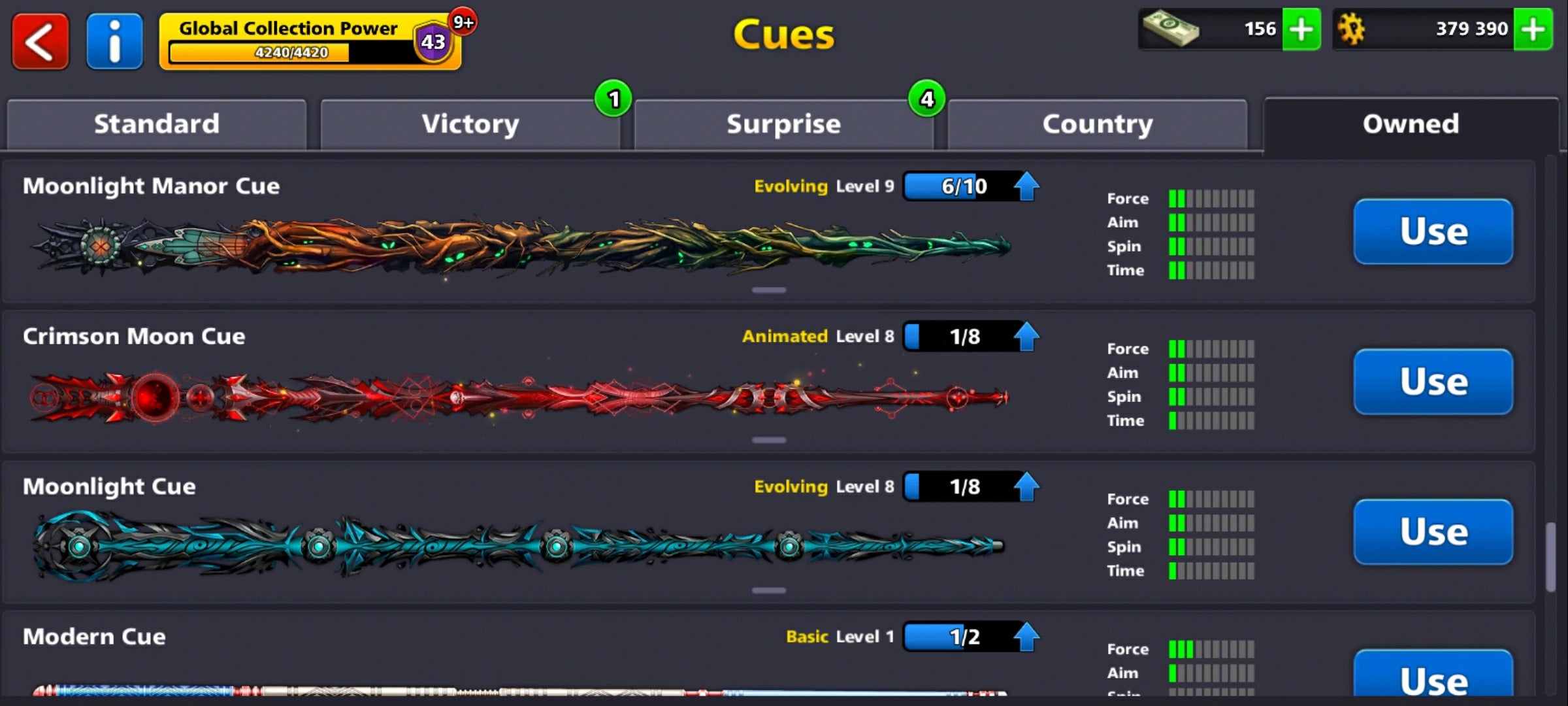 0-3 Billion Coins 3 Animated 1 Max Cues + 80 Opened Leg. Box and + 50 Champion Box | 8 Ball Pool Account