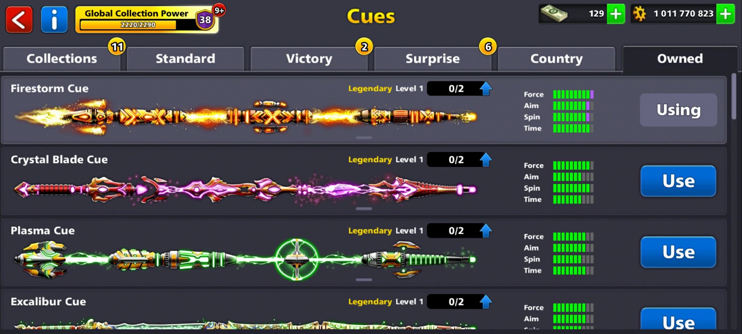 1 Billion Coins and 14 Legendary Cues | 8 Ball Pool Account