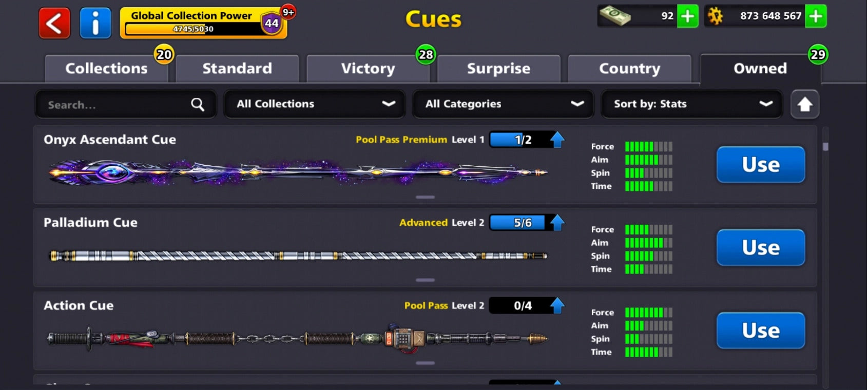 850 مليون كوينز | 3 عصي أسطورية | حساب 8 Ball Pool