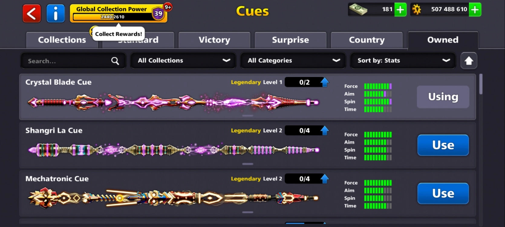 500M Monedas | 11x Tacos Legendarios | Cuenta de 8 Ball Pool