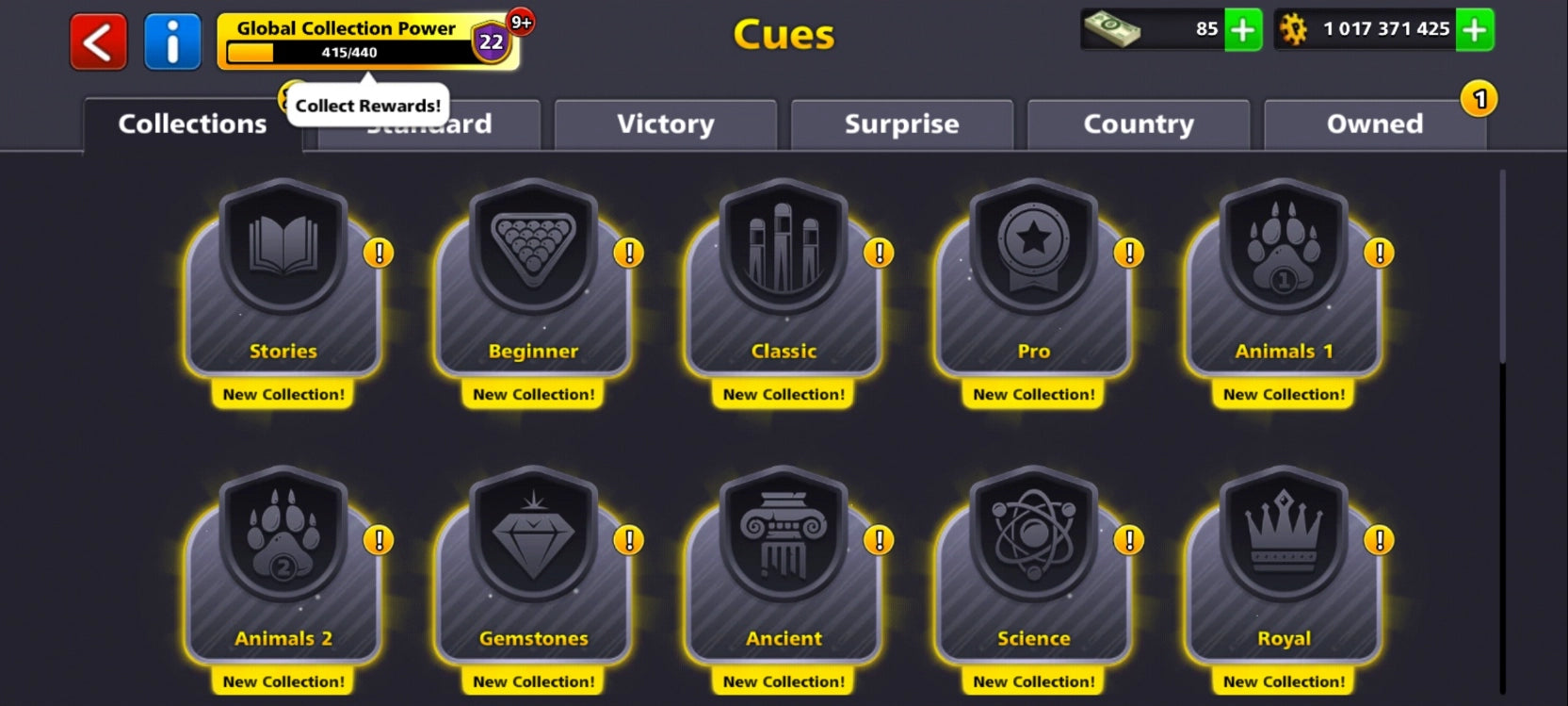 1 Billion Coins Coins & 80 Legendary Box  | 8 Ball Pool Account