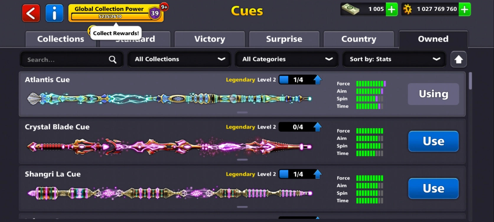 Cuenta de 8 Ball Pool | 1 Billón de Monedas | 18x Tacos Legendarios