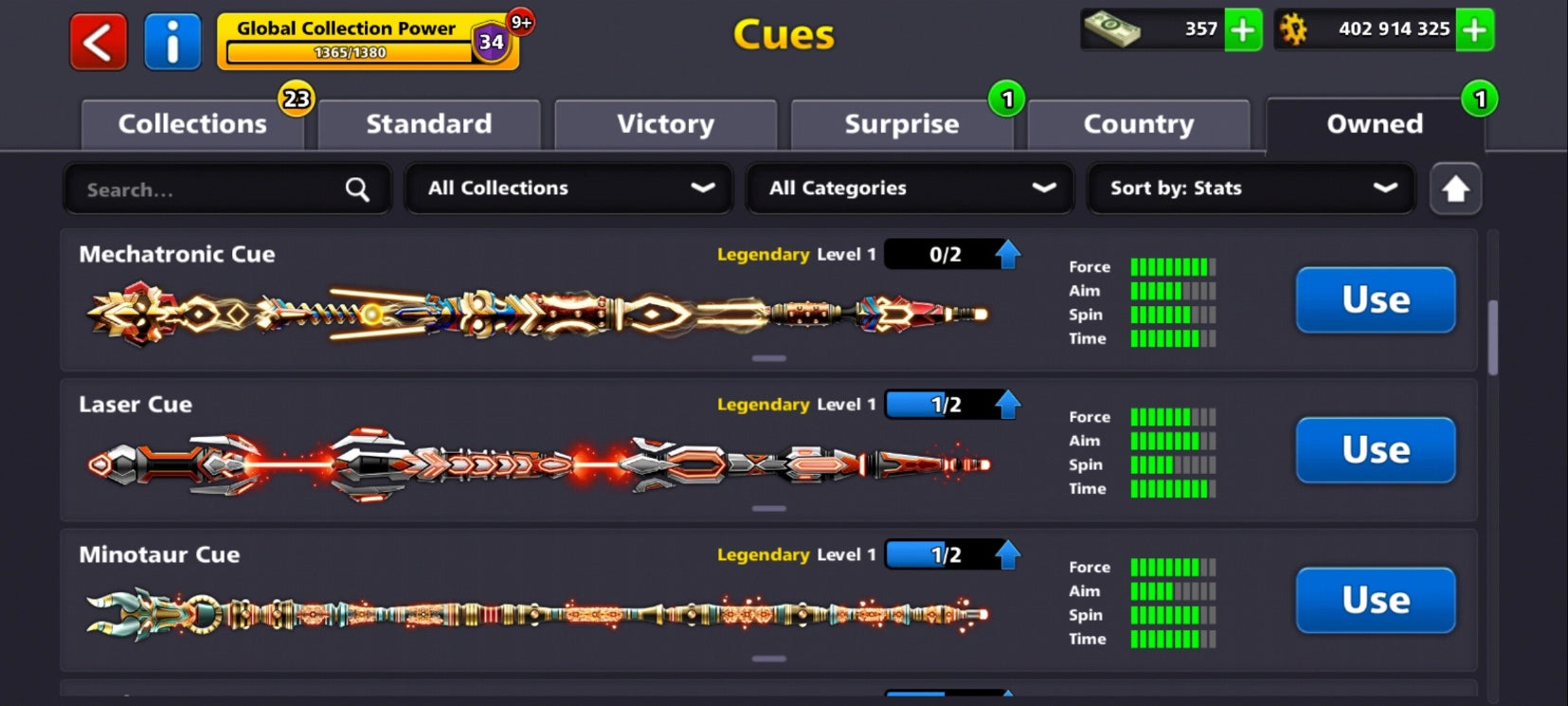 500M Monedas | x9 Tacos Legendarios | Cuenta de 8 Ball Pool