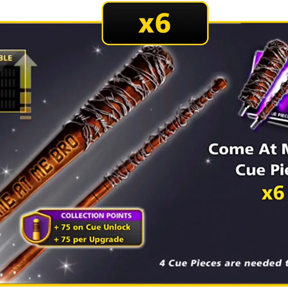 x6 Come At Me Bro Cue Pieces | 8 Ball Pool - BlackBird Store