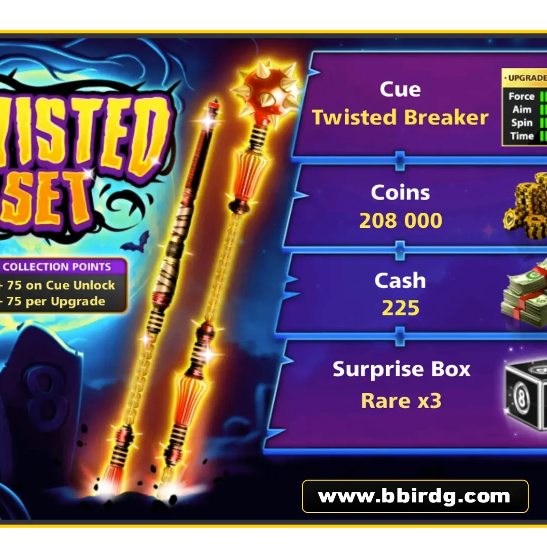 Breaker Cue - Twisted Set | 8 Ball Pool - BlackBird Store