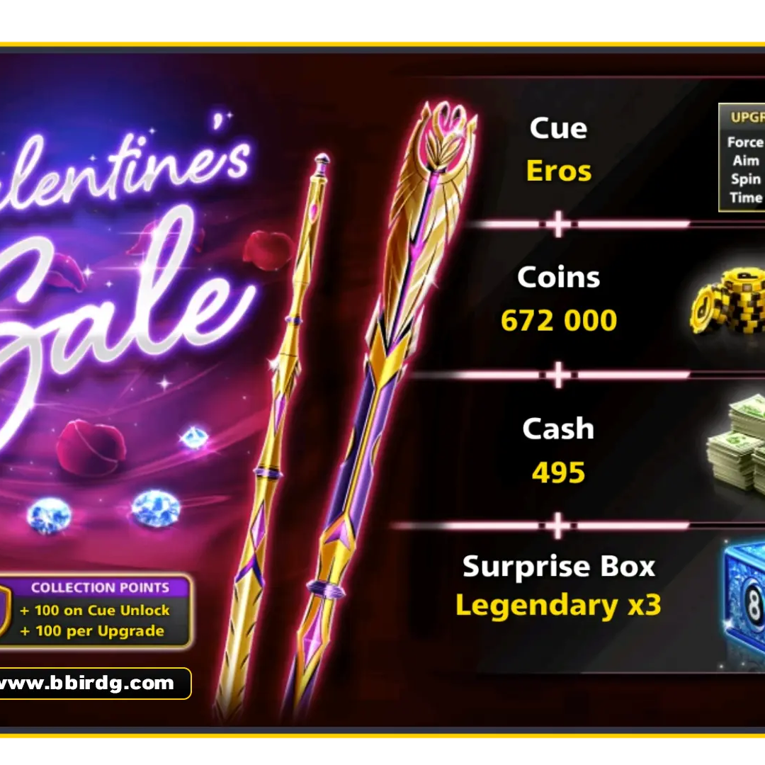 Eros Cue - Valentines Sale | 8 Ball Pool - BlackBird Store