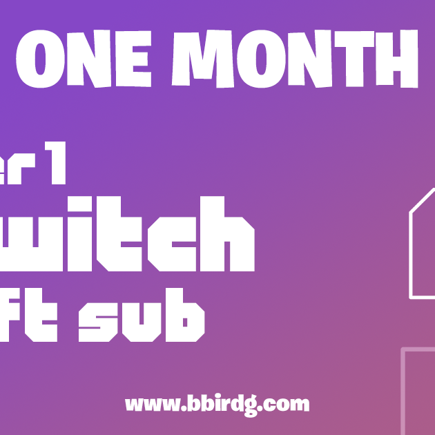 Twitch Gift Sub - Tier 1 - BlackBird Store