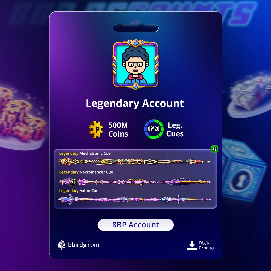500 millones de monedas | 9 tacos legendarios | Cuenta de 8 Ball Pool